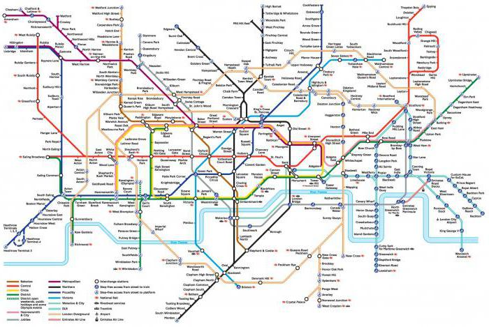 Metro London: schéma, tarify, provozní režim